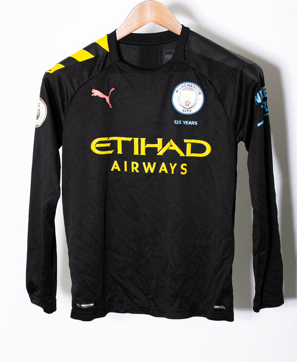Manchester City 2019-20 Mahrez Long Sleeve Away Kit (YL)