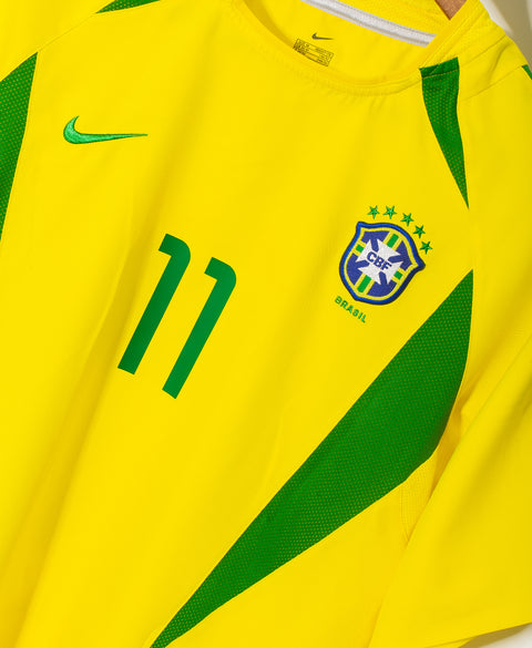 Brazil 2002 Ronaldinho Home Kit (M)