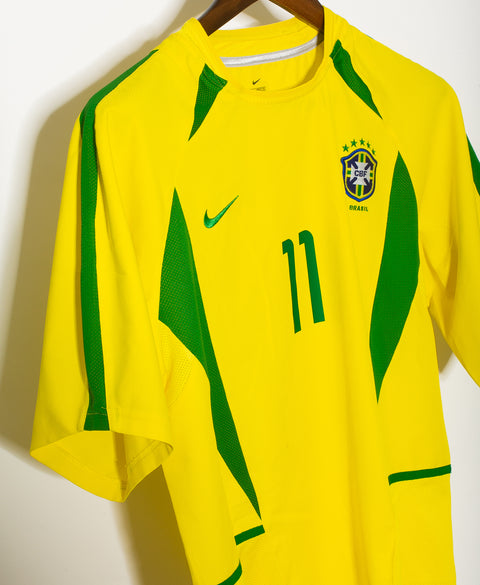 Brazil 2002 Ronaldinho Home Kit (M)