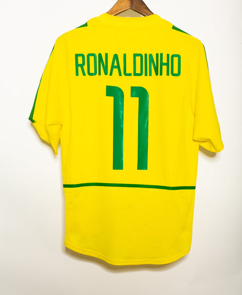 Brazil 2002 Ronaldinho Home Kit (M)