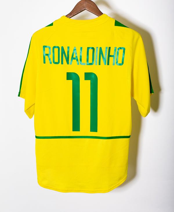 Brazil 2002 Ronaldinho Home Kit (M)