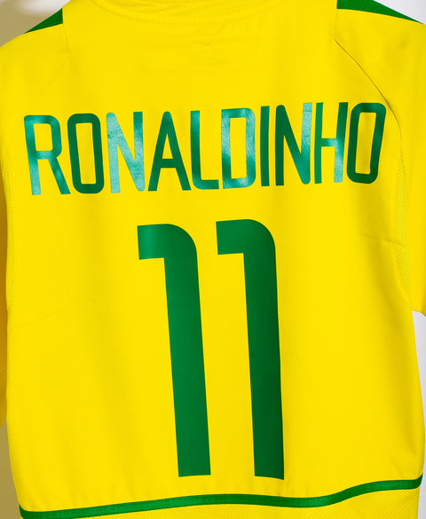 Brazil 2002 Ronaldinho Home Kit (M)