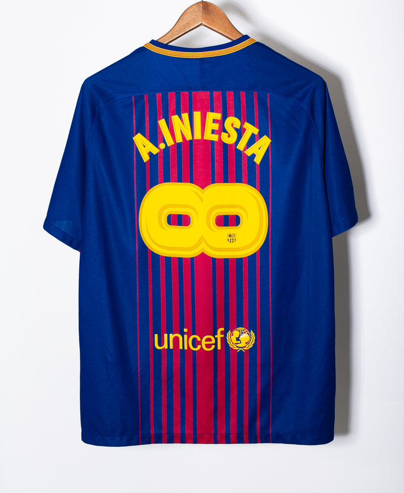 Barcelona 2017-18 Iniesta Special Home Kit (XL)