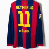 Barcelona 2014-15 Neymar Long Sleeve Home Kit (XL)