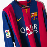 Barcelona 2014-15 Neymar Long Sleeve Home Kit (XL)