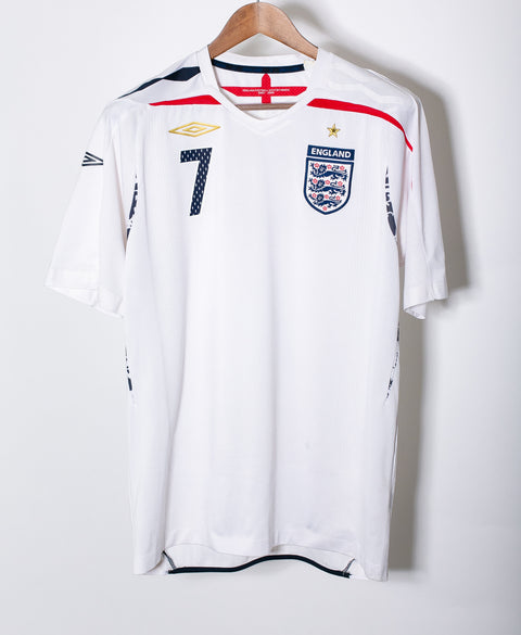 England 2008 Beckham Home Kit (L)