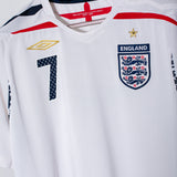England 2008 Beckham Home Kit (L)