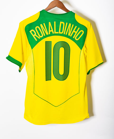 Brazil 2004 Ronaldinho Home Kit (M)