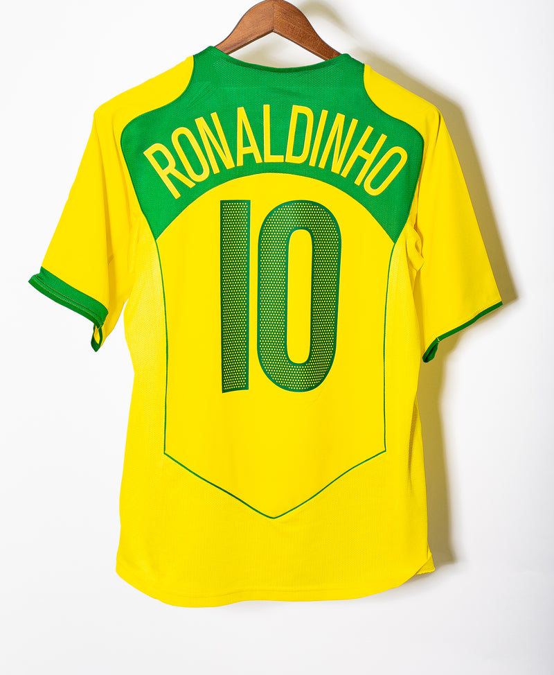 Brazil 2004 Ronaldinho Home Kit (M)