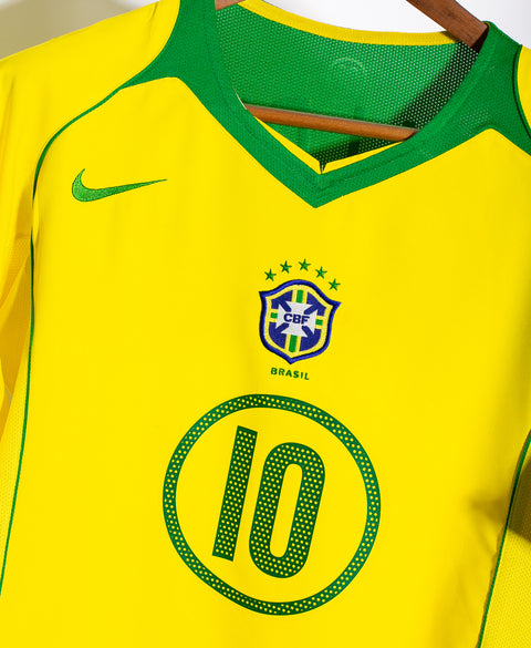 Brazil 2004 Ronaldinho Home Kit (M)