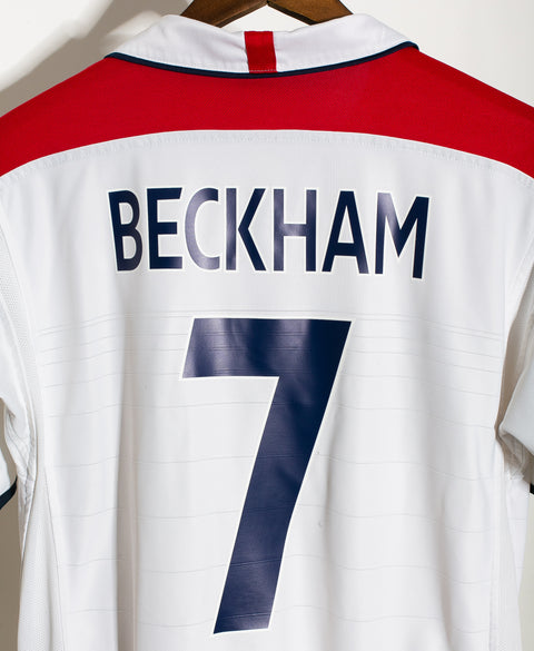 England 2004 Beckham Home Kit (L)