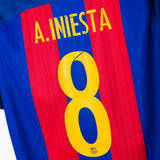 Barcelona 2016-17 Iniesta Home Kit (L)