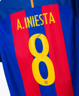 Barcelona 2016-17 Iniesta Home Kit (L)