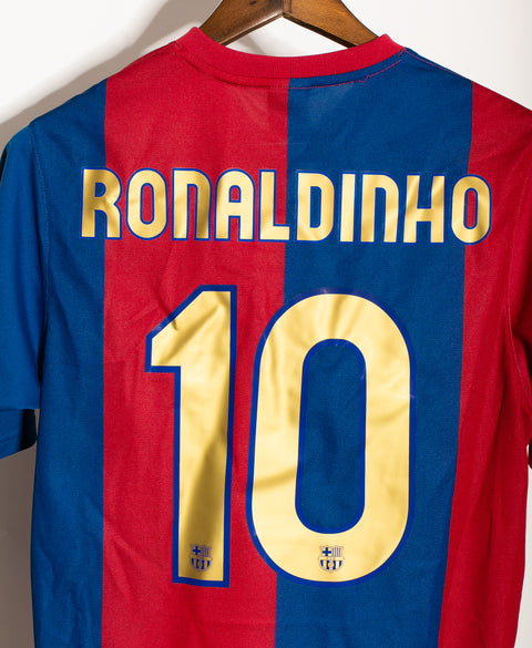 Barcelona 2006-07 Ronaldinho Home Kit BASIC VERSION (M)