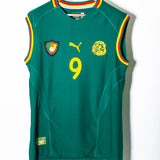 Cameroon 2002 Eto'o Sleeveless Home Kit (L)