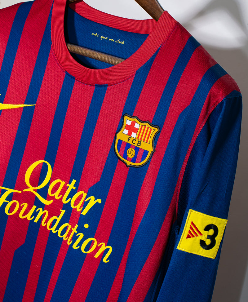 Barcelona 2011-12 Messi Long Sleeve Home Kit (M)