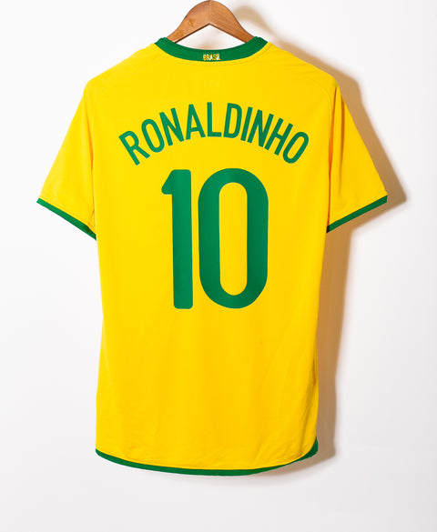 Brazil 2008 Ronaldinho Home Kit (M)