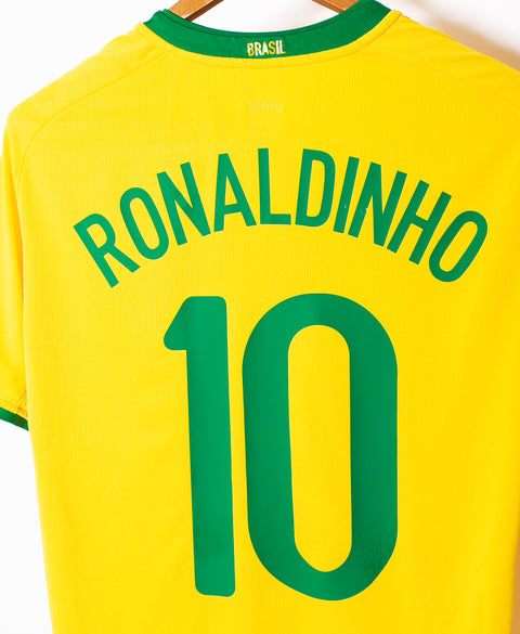 Brazil 2008 Ronaldinho Home Kit (M)