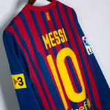 Barcelona 2011-12 Messi Long Sleeve Home Kit (M)
