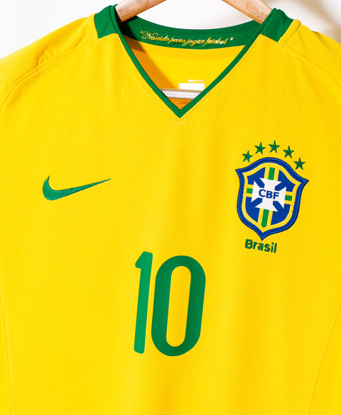 Brazil 2008 Ronaldinho Home Kit (M)