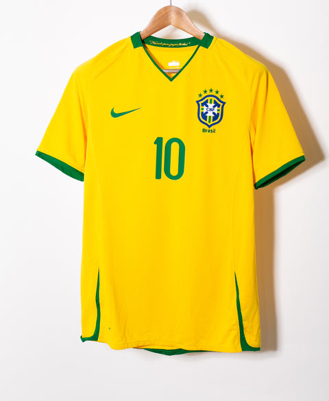 Brazil 2008 Ronaldinho Home Kit (M)