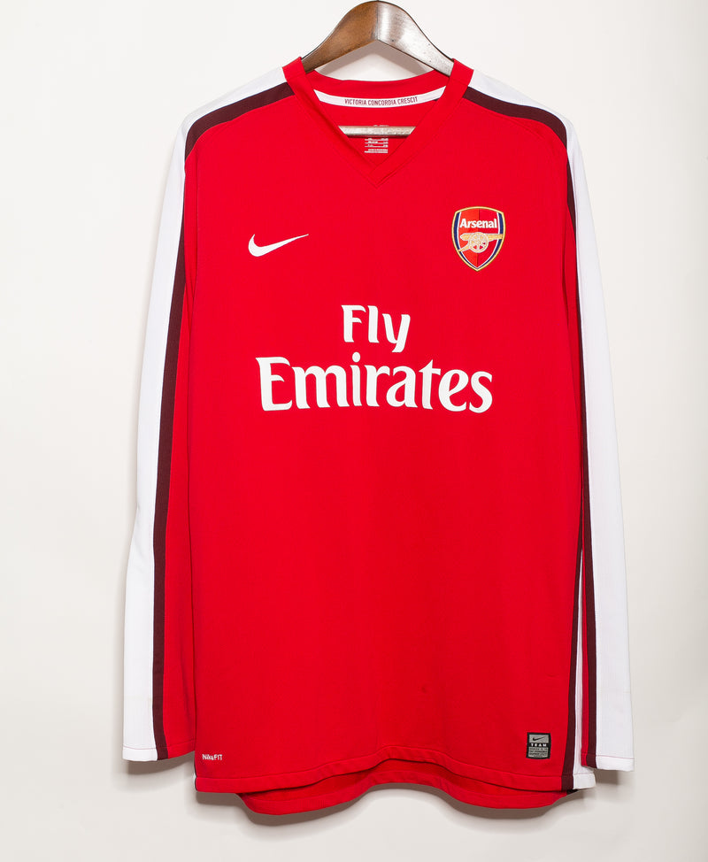 Arsenal 2008-09 Vela Long Sleeve Home Kit (2XL)