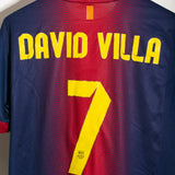 Barcelona 2012-13 David Villa Home Kit (L)