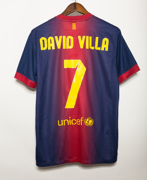 Barcelona 2012-13 David Villa Home Kit (L)