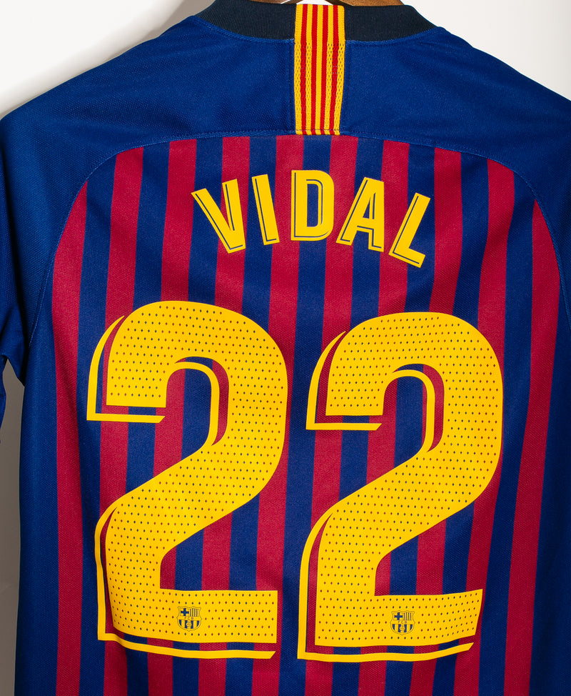 Barcelona 2018-19 Vidal Home Kit (S)