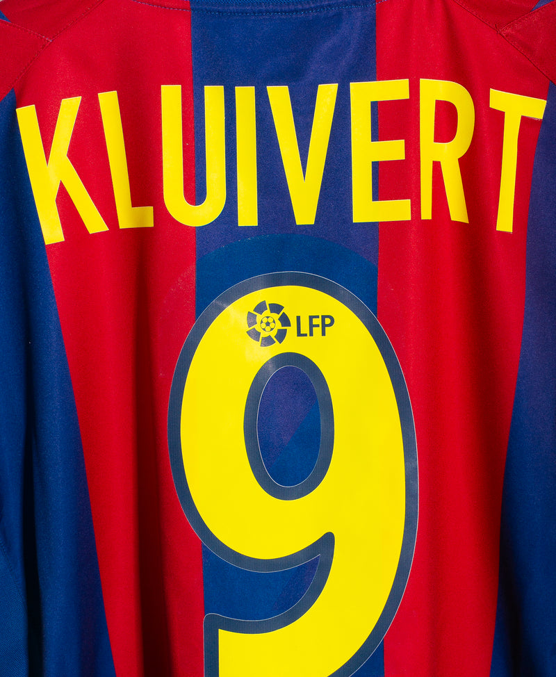 Barcelona 2002-03 Kluivert Home Kit (L)