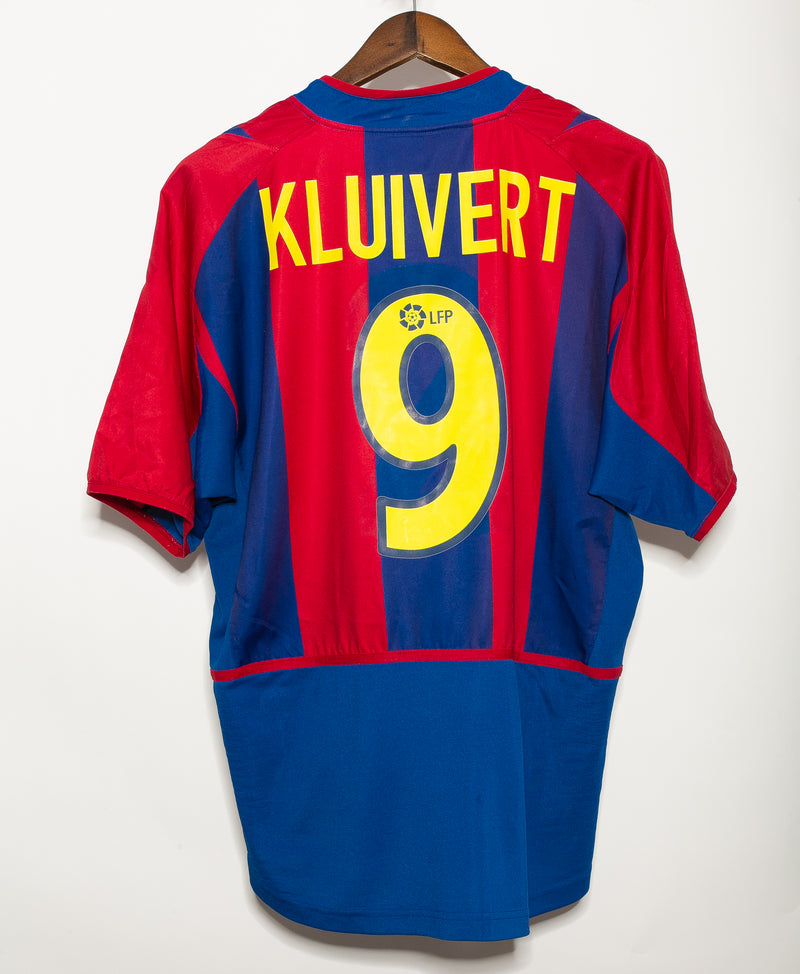 Barcelona 2002-03 Kluivert Home Kit (L)