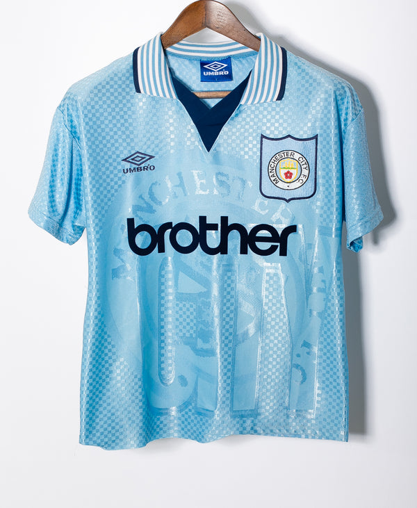 Manchester City 1995-97 Kinkladze Home Kit (YXL)