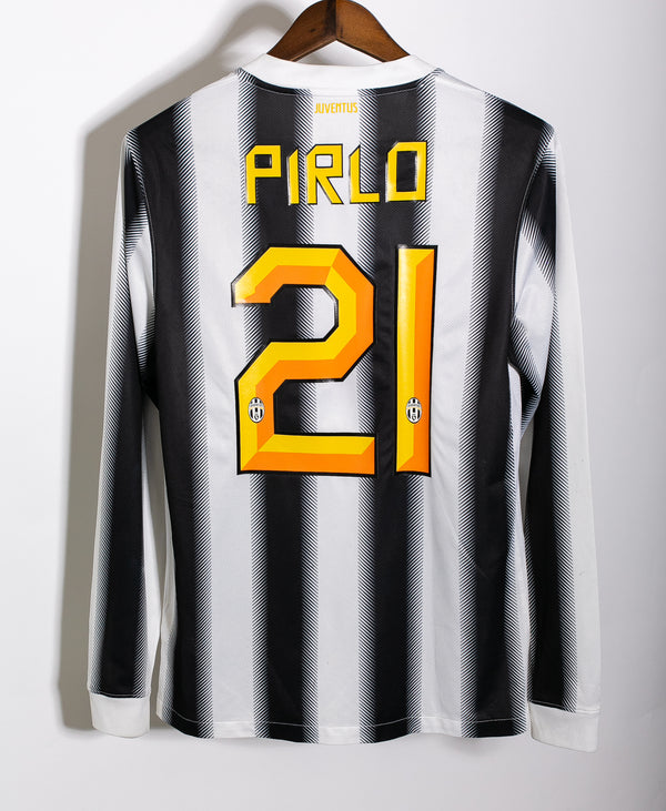 Juventus 2011-12 Long Sleeve Pirlo Home Kit (S)