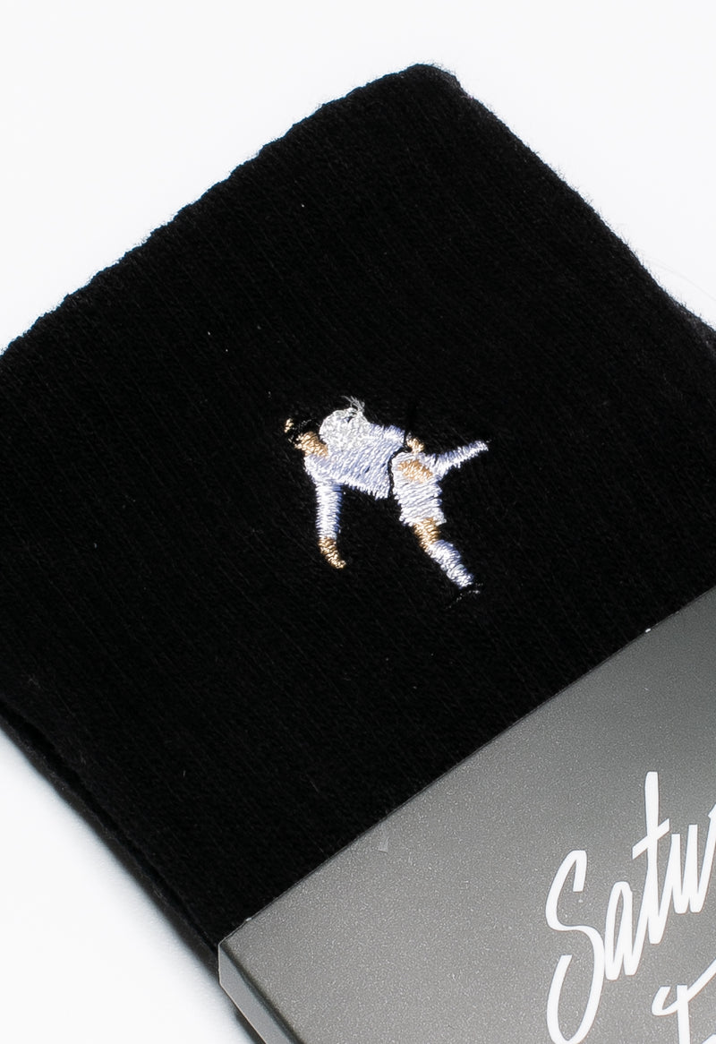 Saturdays Football Embroidered Zizou Legend Socks, lifestyle photo