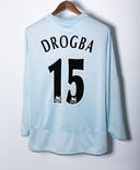 Chelsea 2005-06 Drogba Long Sleeve Away Kit (L)