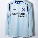 Chelsea 2005-06 Drogba Long Sleeve Away Kit (L)