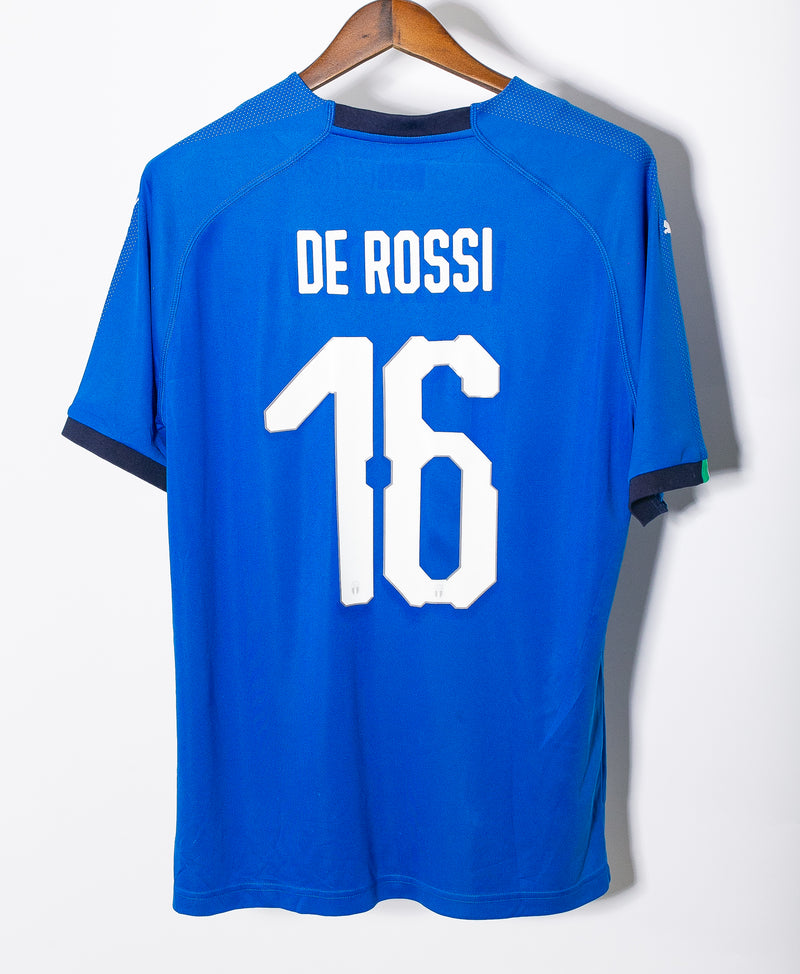 Italy No16 De Rossi Home Soccer Country Jersey