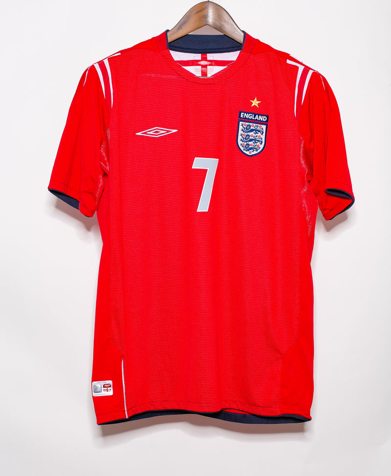 BECKHAM 7 England Shirt - Medium - 2004/2006 - Away Umbro Jersey