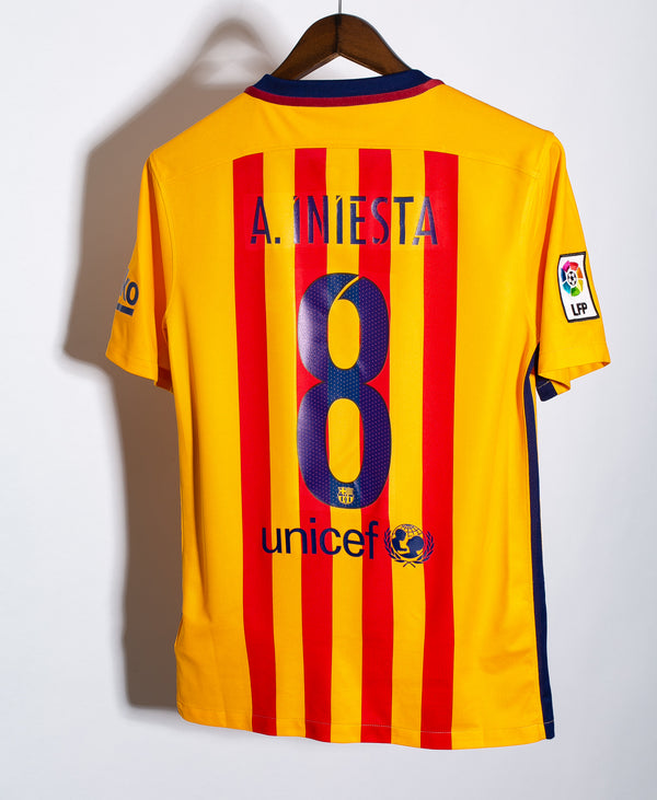 Barcelona 2015-16 Iniesta Away Kit (S)