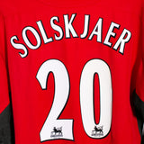Manchester United 2002-03 Solskjaer Long Sleeve Home Kit (XL)