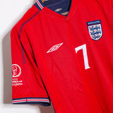 England 2002 Beckham Reversible Away Kit (L)