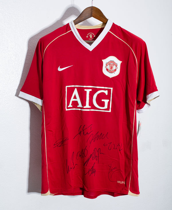 Manchester United 2006-07 Signed Home Kit BNWT (L)