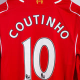 Liverpool 2014-15 Coutinho Long Sleeve Home Kit (L)