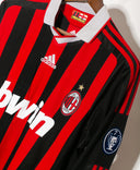 AC Milan 2009-10 Seedorf Long Sleeve Home Kit (L)