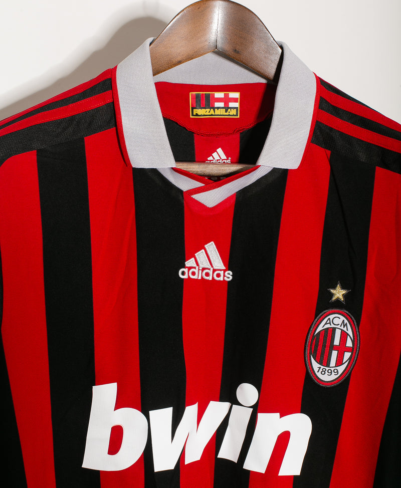 AC Milan 2009-10 Seedorf Long Sleeve Home Kit (L)