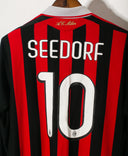 AC Milan 2009-10 Seedorf Long Sleeve Home Kit (L)
