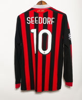 AC Milan 2009-10 Seedorf Long Sleeve Home Kit (L)
