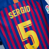 Barcelona 2018-19 Busquets Home Kit (L)