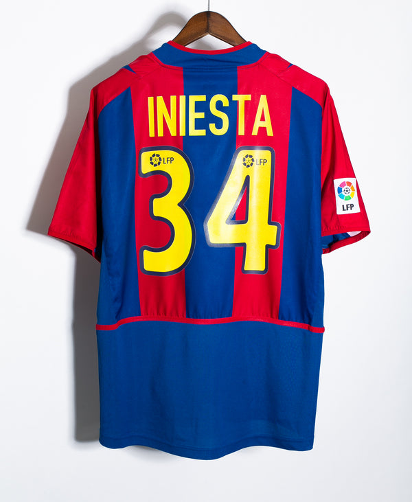 Barcelona 2002-03 Iniesta Home Kit (L)