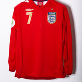 England 2006 Beckham Long Sleeve Away Kit (M)